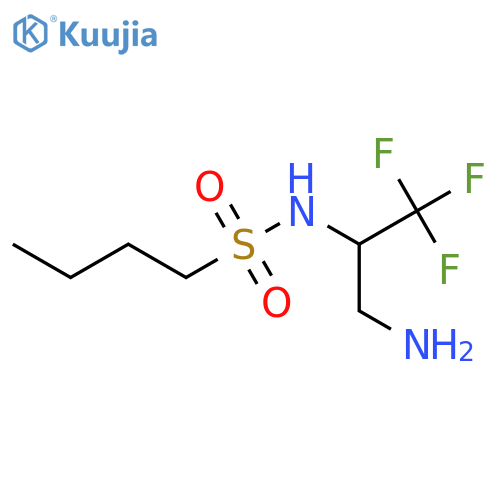 N-(3-amino-1,1,1-trifluoropropan-2-yl)butane-1-sulfonamide structure