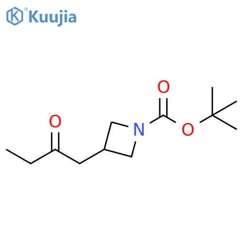 1-Azetidinecarboxylic acid, 3-(2-oxobutyl)-, 1,1-dimethylethyl ester structure