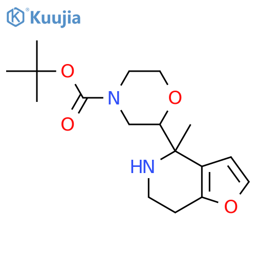 tert-butyl 2-{4-methyl-4H,5H,6H,7H-furo3,2-cpyridin-4-yl}morpholine-4-carboxylate structure