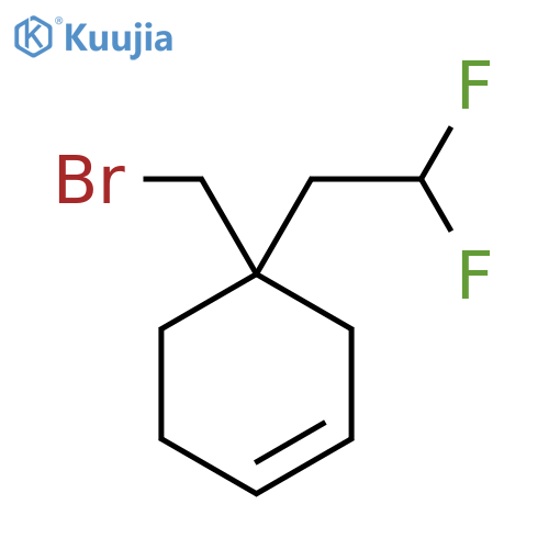 4-(Bromomethyl)-4-(2,2-difluoroethyl)cyclohexene structure