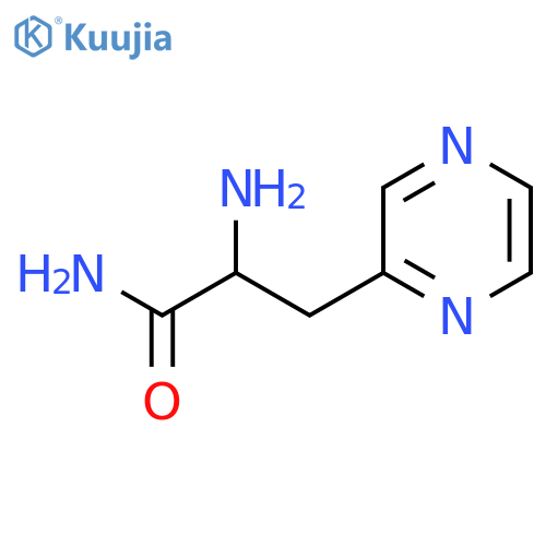 2-amino-3-(pyrazin-2-yl)propanamide structure