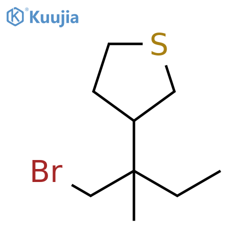 Thiophene, 3-[1-(bromomethyl)-1-methylpropyl]tetrahydro- structure