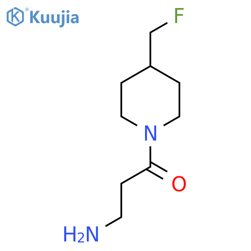3-Amino-1-(4-(fluoromethyl)piperidin-1-yl)propan-1-one structure