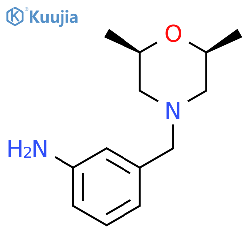 3-{[(2R,6S)-2,6-dimethylmorpholin-4-yl]methyl}aniline, cis structure