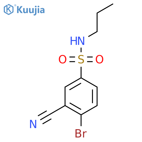 4-bromo-3-cyano-N-propylbenzene-1-sulfonamide structure