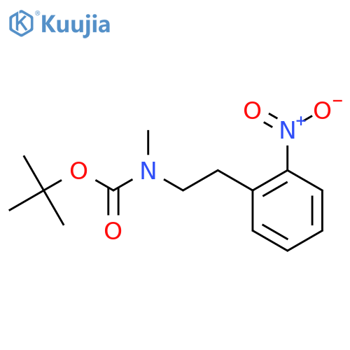 tert-butyl N-methyl-N-2-(2-nitrophenyl)ethylcarbamate structure
