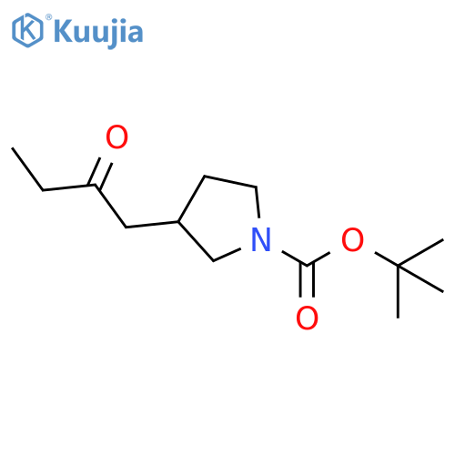 1-Pyrrolidinecarboxylic acid, 3-(2-oxobutyl)-, 1,1-dimethylethyl ester structure