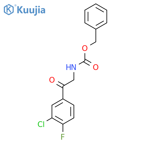 benzyl N-2-(3-chloro-4-fluorophenyl)-2-oxoethylcarbamate structure