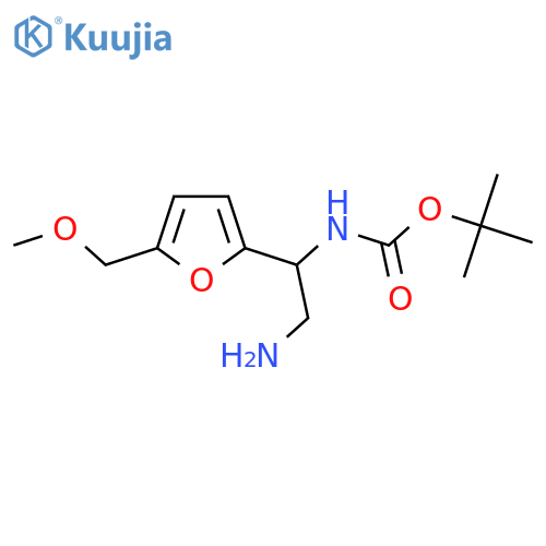 tert-butyl N-{2-amino-1-5-(methoxymethyl)furan-2-ylethyl}carbamate structure