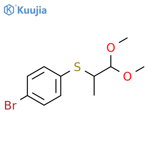 Benzene, 1-bromo-4-[(2,2-dimethoxy-1-methylethyl)thio]- structure