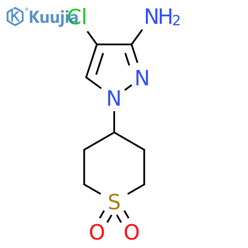 4-(3-amino-4-chloro-1H-pyrazol-1-yl)-1lambda6-thiane-1,1-dione structure