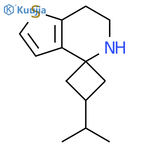 3-(propan-2-yl)-6',7'-dihydro-5'H-spirocyclobutane-1,4'-thieno3,2-cpyridine structure