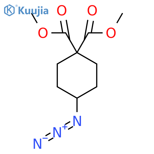 1,1-dimethyl 4-azidocyclohexane-1,1-dicarboxylate structure