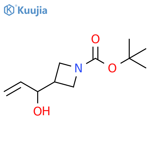 1-Azetidinecarboxylic acid, 3-(1-hydroxy-2-propen-1-yl)-, 1,1-dimethylethyl ester structure