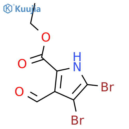 1H-Pyrrole-2-carboxylic acid, 4,5-dibromo-3-formyl-, ethyl ester structure