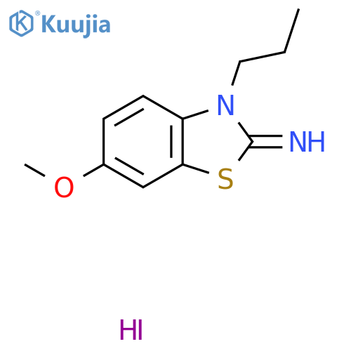 6-methoxy-3-propyl-2,3-dihydro-1,3-benzothiazol-2-imine hydroiodide structure