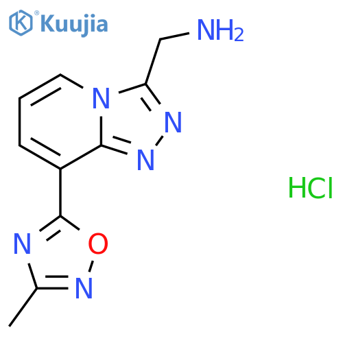 1-[8-(3-methyl-1,2,4-oxadiazol-5-yl)-[1,2,4]triazolo[4,3-a]pyridin-3-yl]methanamine hydrochloride structure