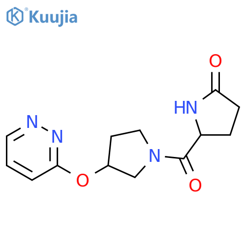 5-(3-(Pyridazin-3-yloxy)pyrrolidine-1-carbonyl)pyrrolidin-2-one structure