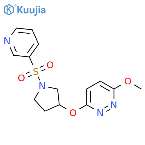 3-methoxy-6-{[1-(pyridine-3-sulfonyl)pyrrolidin-3-yl]oxy}pyridazine structure