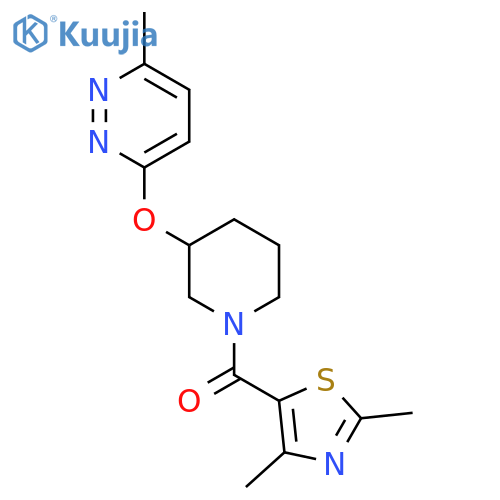 3-{[1-(2,4-dimethyl-1,3-thiazole-5-carbonyl)piperidin-3-yl]oxy}-6-methylpyridazine structure