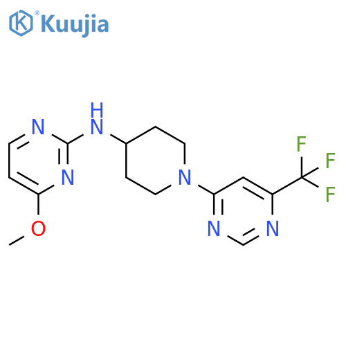 4-methoxy-N-{1-[6-(trifluoromethyl)pyrimidin-4-yl]piperidin-4-yl}pyrimidin-2-amine structure