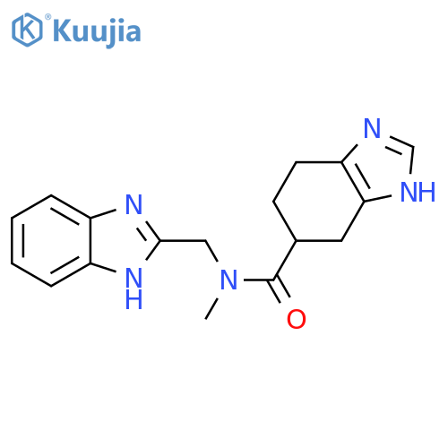N-[(1H-1,3-benzodiazol-2-yl)methyl]-N-methyl-4,5,6,7-tetrahydro-1H-1,3-benzodiazole-5-carboxamide structure