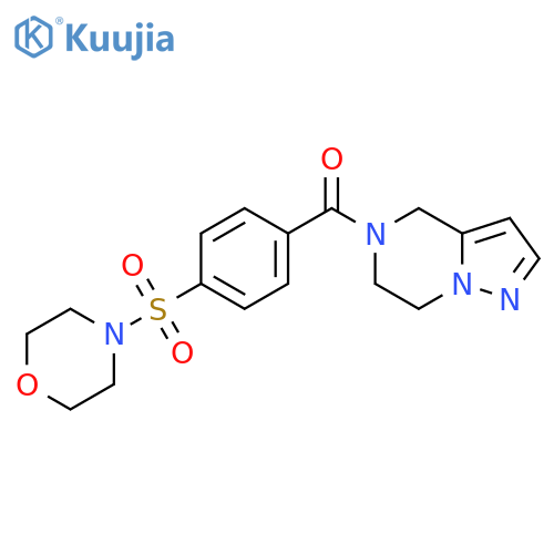 4-(4-{4H,5H,6H,7H-pyrazolo1,5-apyrazine-5-carbonyl}benzenesulfonyl)morpholine structure