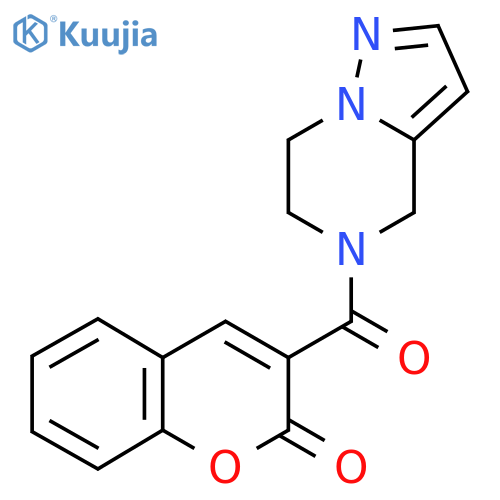 3-{4H,5H,6H,7H-pyrazolo1,5-apyrazine-5-carbonyl}-2H-chromen-2-one structure