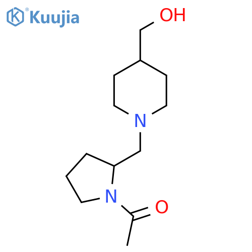 1-(2-{4-(hydroxymethyl)piperidin-1-ylmethyl}pyrrolidin-1-yl)ethan-1-one structure