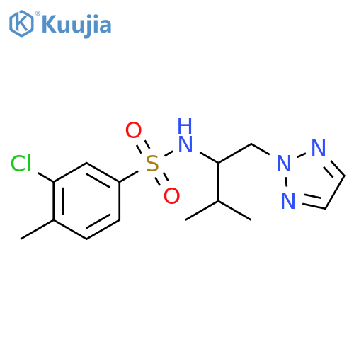 3-chloro-4-methyl-N-3-methyl-1-(2H-1,2,3-triazol-2-yl)butan-2-ylbenzene-1-sulfonamide structure