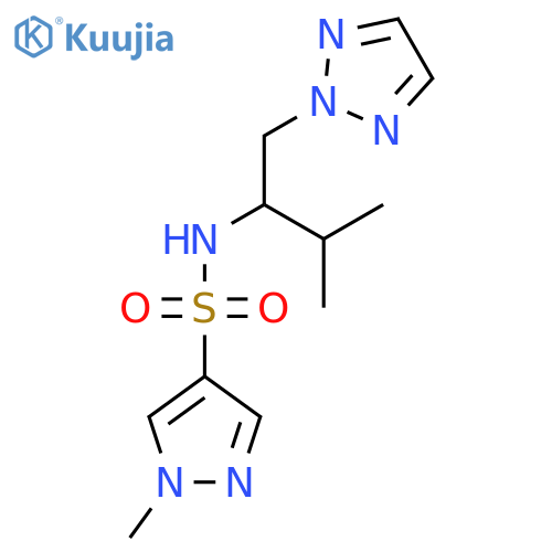 1-methyl-N-[3-methyl-1-(2H-1,2,3-triazol-2-yl)butan-2-yl]-1H-pyrazole-4-sulfonamide structure