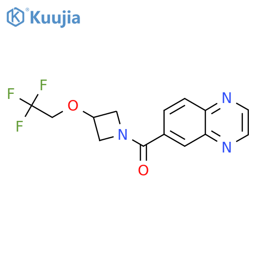 6-3-(2,2,2-trifluoroethoxy)azetidine-1-carbonylquinoxaline structure