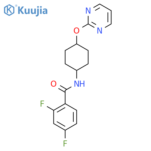 2,4-difluoro-N-[(1r,4r)-4-(pyrimidin-2-yloxy)cyclohexyl]benzamide structure