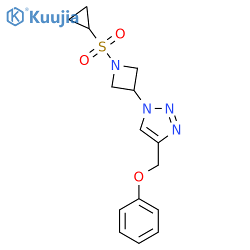 1-[1-(cyclopropanesulfonyl)azetidin-3-yl]-4-(phenoxymethyl)-1H-1,2,3-triazole structure