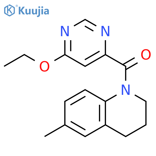1-(6-ethoxypyrimidine-4-carbonyl)-6-methyl-1,2,3,4-tetrahydroquinoline structure