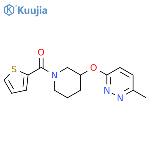 3-methyl-6-{[1-(thiophene-2-carbonyl)piperidin-3-yl]oxy}pyridazine structure