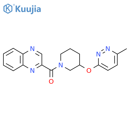2-{3-[(6-methylpyridazin-3-yl)oxy]piperidine-1-carbonyl}quinoxaline structure