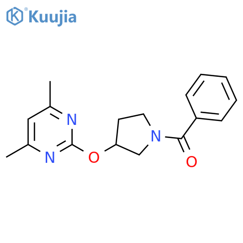 (3-((4,6-Dimethylpyrimidin-2-yl)oxy)pyrrolidin-1-yl)(phenyl)methanone structure