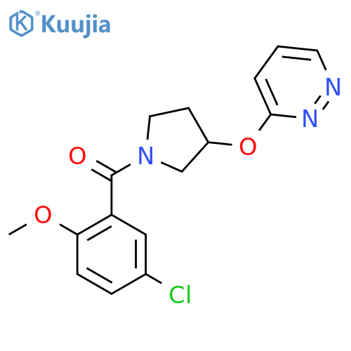 3-{[1-(5-chloro-2-methoxybenzoyl)pyrrolidin-3-yl]oxy}pyridazine structure