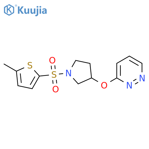 3-({1-[(5-methylthiophen-2-yl)sulfonyl]pyrrolidin-3-yl}oxy)pyridazine structure
