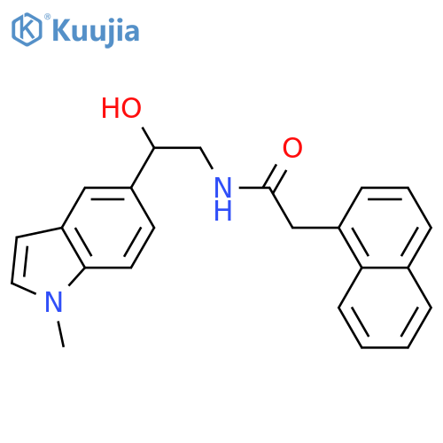 N-[2-hydroxy-2-(1-methyl-1H-indol-5-yl)ethyl]-2-(naphthalen-1-yl)acetamide structure