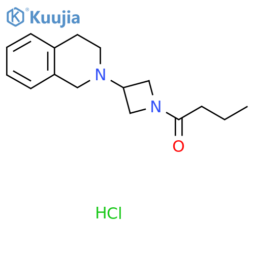 1-(3-(3,4-dihydroisoquinolin-2(1H)-yl)azetidin-1-yl)butan-1-one hydrochloride structure