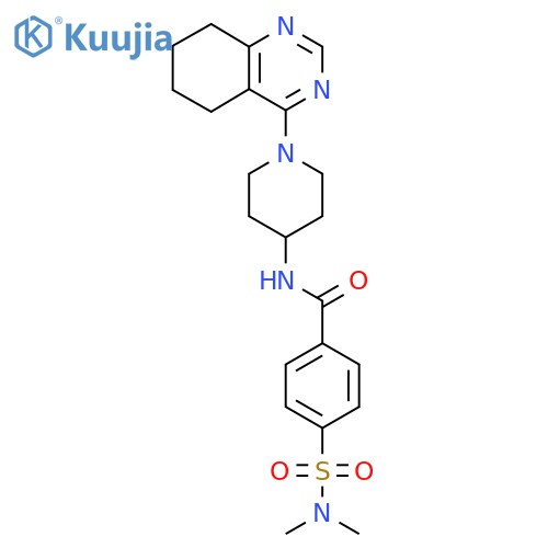 4-(dimethylsulfamoyl)-N-[1-(5,6,7,8-tetrahydroquinazolin-4-yl)piperidin-4-yl]benzamide structure