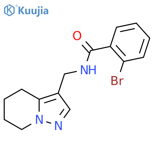 2-bromo-N-({4H,5H,6H,7H-pyrazolo[1,5-a]pyridin-3-yl}methyl)benzamide structure