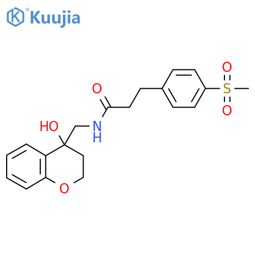 N-[(4-hydroxy-3,4-dihydro-2H-1-benzopyran-4-yl)methyl]-3-(4-methanesulfonylphenyl)propanamide structure