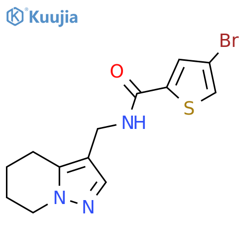 4-bromo-N-({4H,5H,6H,7H-pyrazolo[1,5-a]pyridin-3-yl}methyl)thiophene-2-carboxamide structure