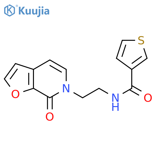 N-(2-{7-oxo-6H,7H-furo[2,3-c]pyridin-6-yl}ethyl)thiophene-3-carboxamide structure