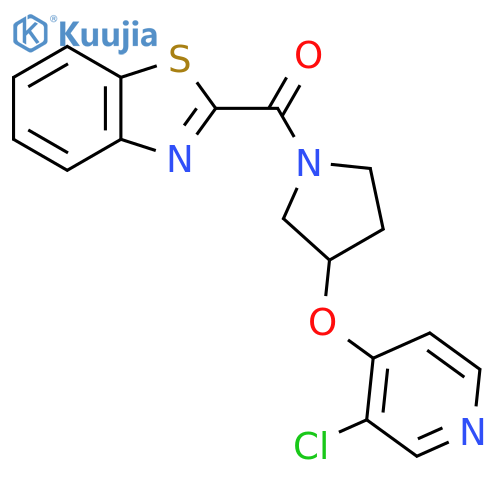 Benzo[d]thiazol-2-yl(3-((3-chloropyridin-4-yl)oxy)pyrrolidin-1-yl)methanone structure