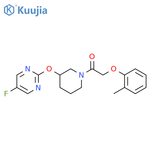 1-{3-(5-fluoropyrimidin-2-yl)oxypiperidin-1-yl}-2-(2-methylphenoxy)ethan-1-one structure