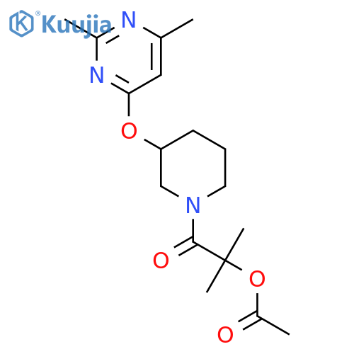 1-{3-[(2,6-dimethylpyrimidin-4-yl)oxy]piperidin-1-yl}-2-methyl-1-oxopropan-2-yl acetate structure
